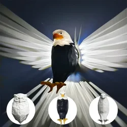 Xmas Christmas Wall Light Eagle Shape Lamp Modern Creative Atmosphere 3D Owl Body Animal Lighting LED Projector for Parties Gift