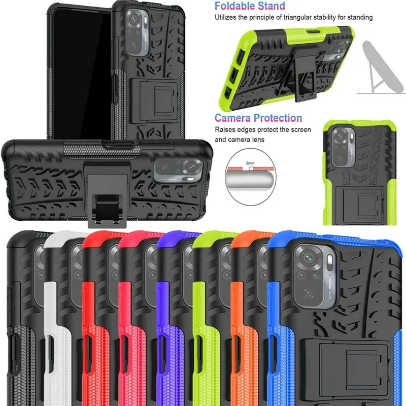 For Xiaomi Redmi Note 10 Pro Max 10Pro Case Anti-Knock Hybrid Armor Stand Cover For Xiaomi Redmi Note 10 Pro 5G 10S Bracket Case