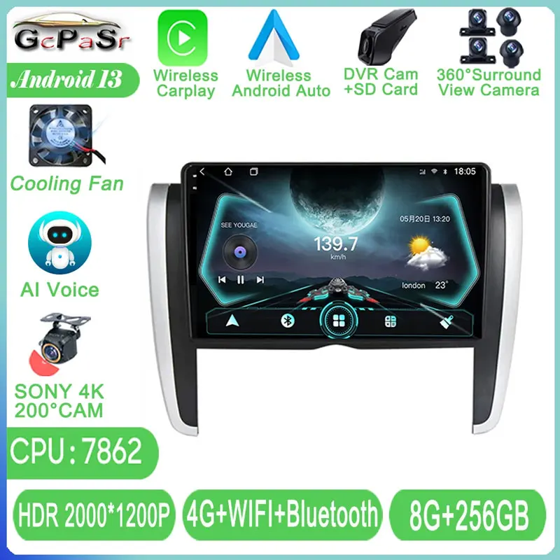 Android 13 Car Radio For Toyota Allion Premio T260 2007 - 2020 Auto Screen HDR 5G WIFI Multimedia Player Navigation 2din DVD