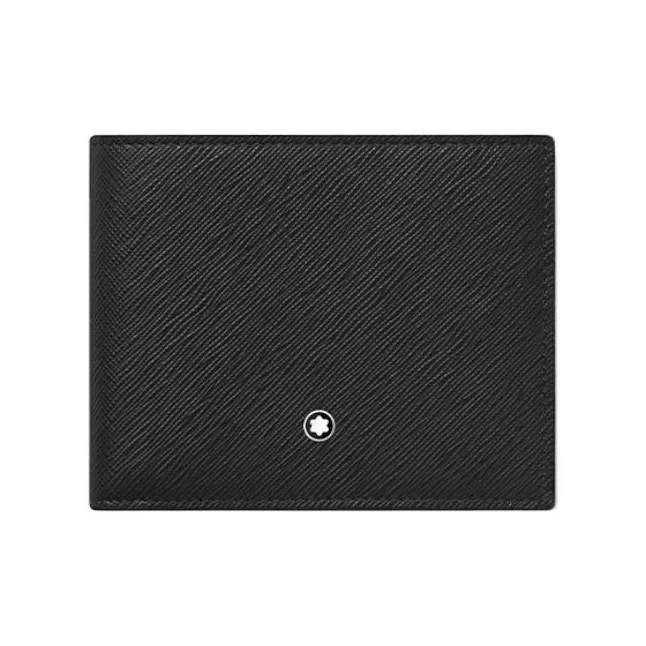 MONTBLANC Cow Leather Wallet Men's Black 130315