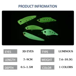 Luya Señuelos Luminosos Fluorescentes - Imitación 3D Pez Flotante