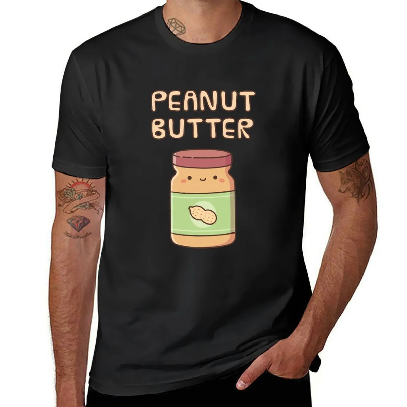 

Cute Peanut Butter Jar Doodle T-Shirt cute clothes Short sleeve tee Short sleeve tee men