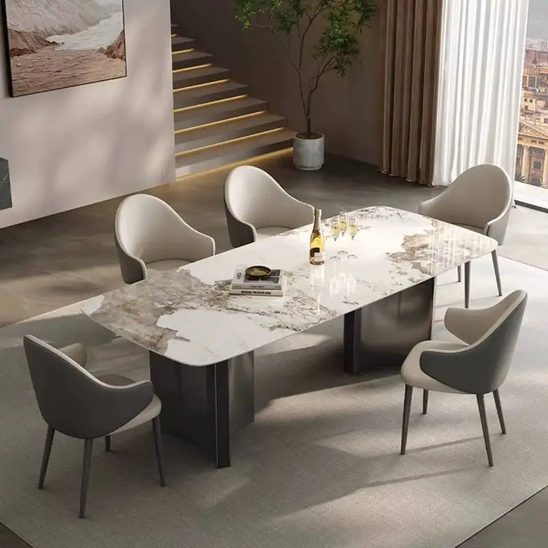 Minimalist Designer Dining Table Decor Corner 6 Chairs Small Dining Table Conference Modern Mesas De Jantar Outdoor Furniture