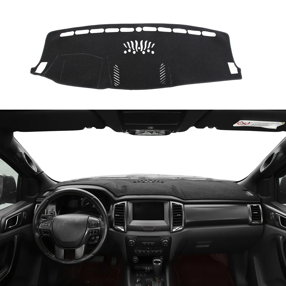

1PCS Car Dashboard Cover For Ford Everest Ranger P375 2015-2022 Dash Mat UV Proof Sun Shade Non-slip Pad Interior Accessories