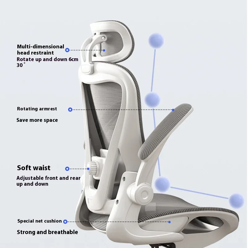 كراسي مريحة قابلة للتنفس، مقعد ألعاب الكمبيوتر، كرسي تعديل العمق، مسند للقدمين، كرسي رومين ديبس، أثاث مكتبي للجر
