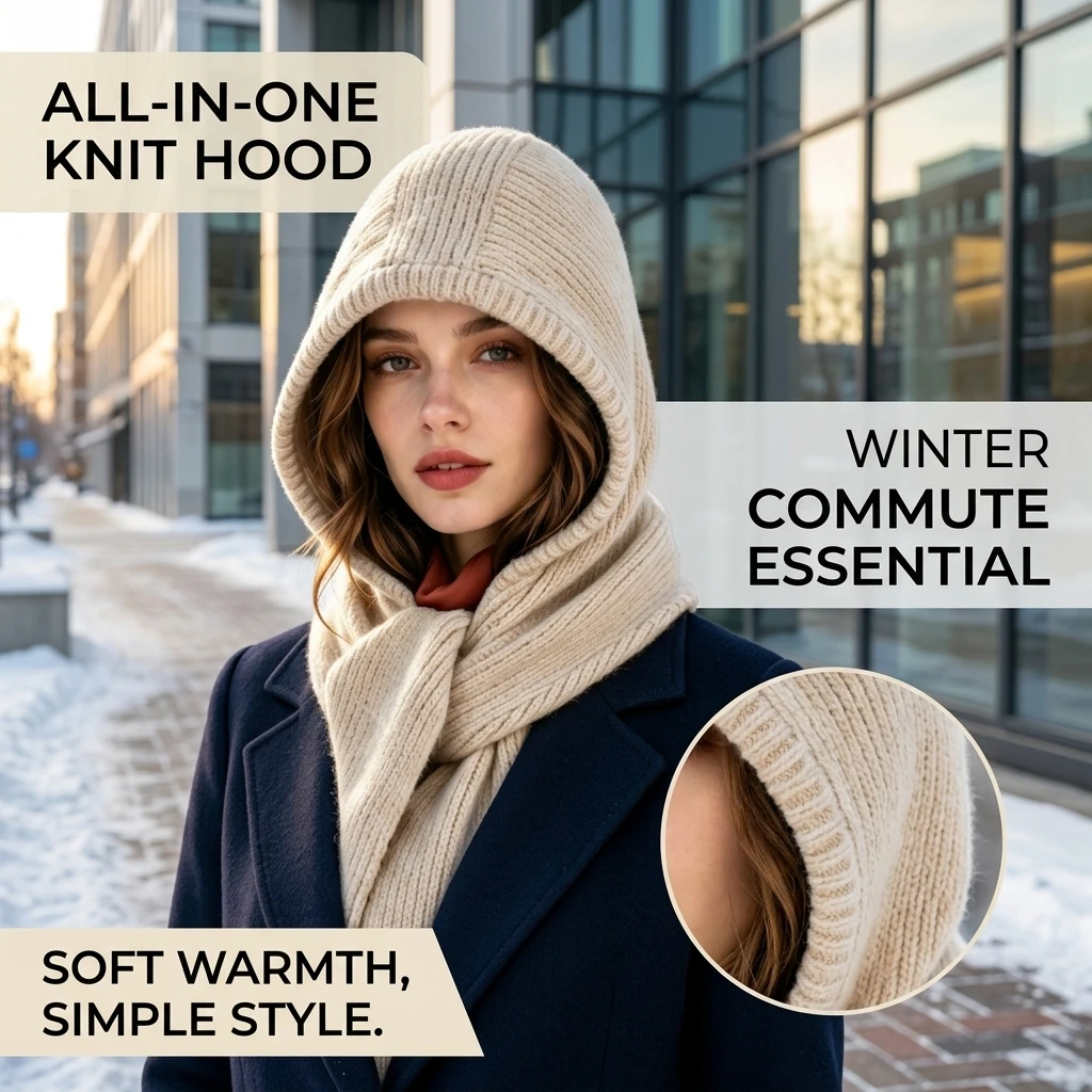 Winter Balaclava Knit Hooded S - Winter Cycling Commute Gear recension och pris