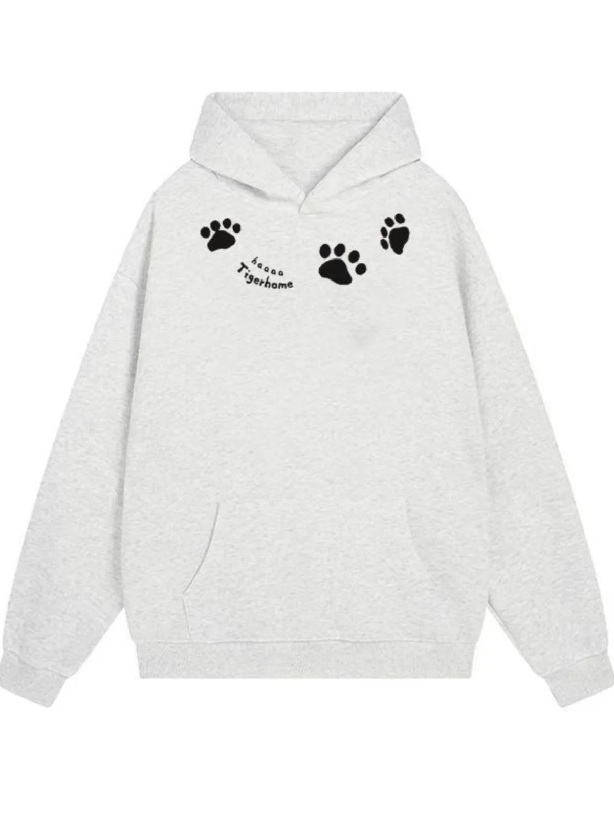 Oversize Hoodie Damen Thiened Fce Dog Paw Print Sweatshirt Herbst Winter New Sle Trendy Casual Oberbekleidung