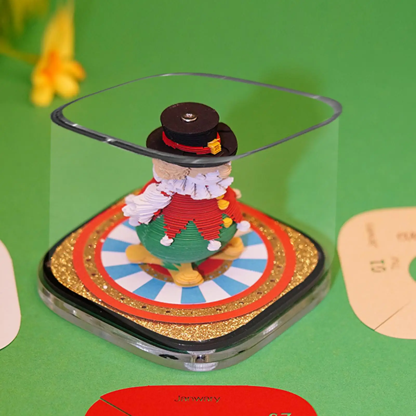 Calendario 3D 3D Clown Ritaglio Calendario artistico Memo Pad Organizzatore Pianificatore Programma per il monitoraggio dei lavori domestici Pianificazione quotidiana in aula