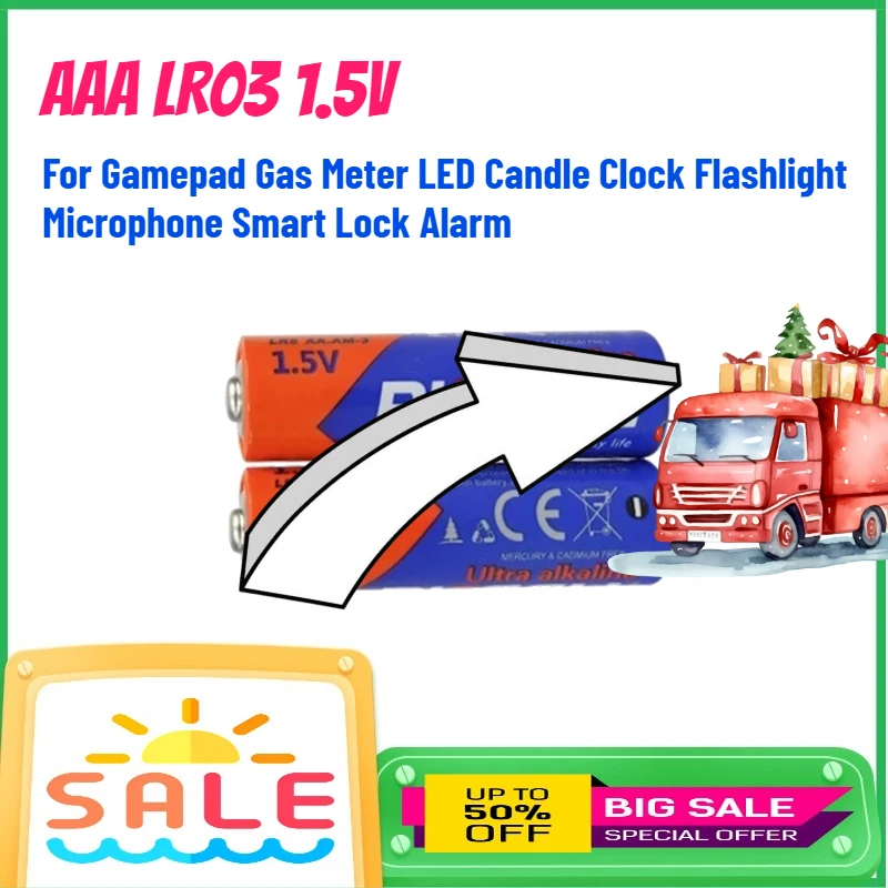 

Батарейки щелочные AAA LR03 1.5В, 60 шт. для геймпадов, газовых счетчиков, светодиодных ламп, часов, фонариков, микрофонов, умных замков, сигнализаций