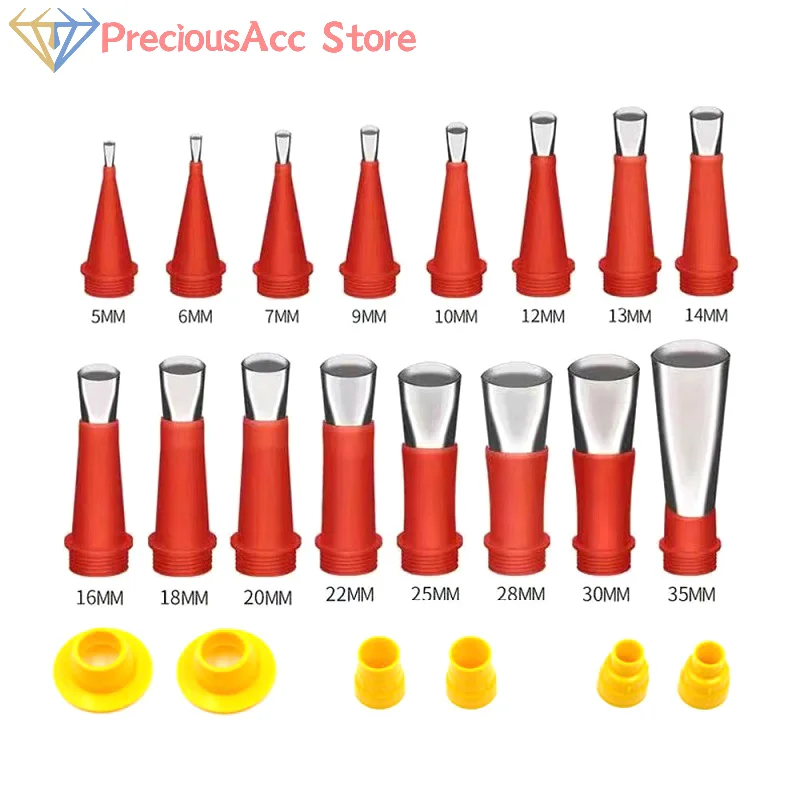 22PCS Stainless Steel Caulk Nozzle Applicator Caulking Finisher Glue Tool Kitchen Bathroom Sink Silicone Sealant Finishing Tool