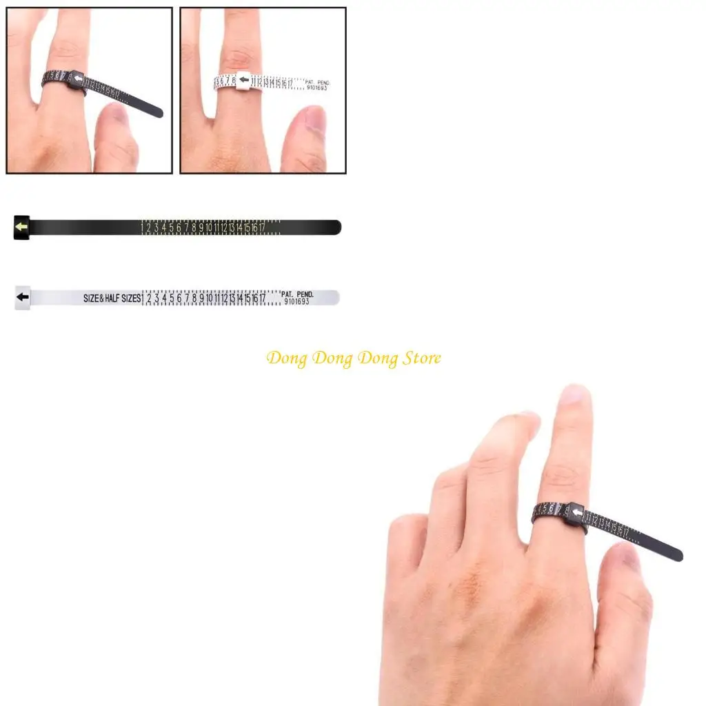

Portable Ring Sizer Measuring Set Reusable Finger Size Meter Measure Tool Jewelry Sizing Tools for Women/Men Kid