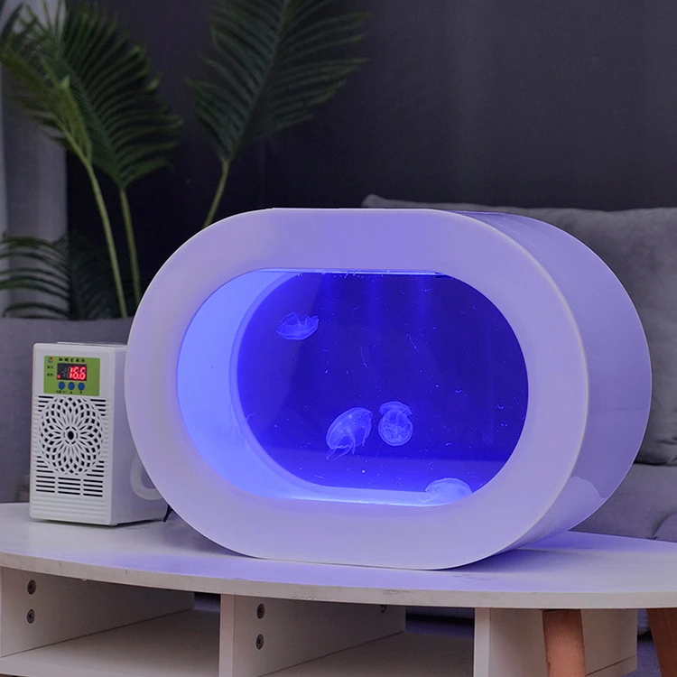 Zoobam 5L White Acrylic Aquarium Tank Multi-Purpose Ecological Jellyfish Tank Spot Goods Offer-for Living White Plastic