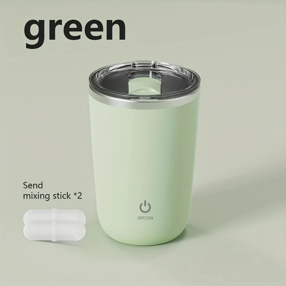304 Stainless Steel  Milk Cup  USB Charging, Lazy Stirring, Waterproof & Mute - Enjoy Your Coffee!