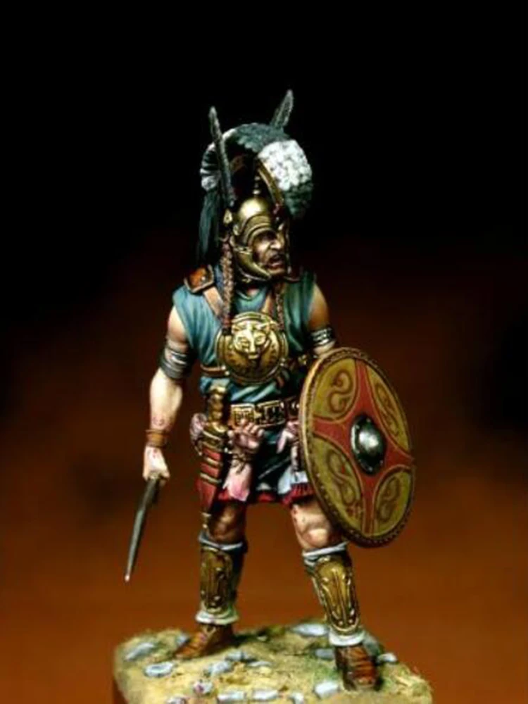 Unassambled 1/24 75MM ancient Chieftain 1st century BC STAND   figure  Resin figure miniature model kits Unpainted