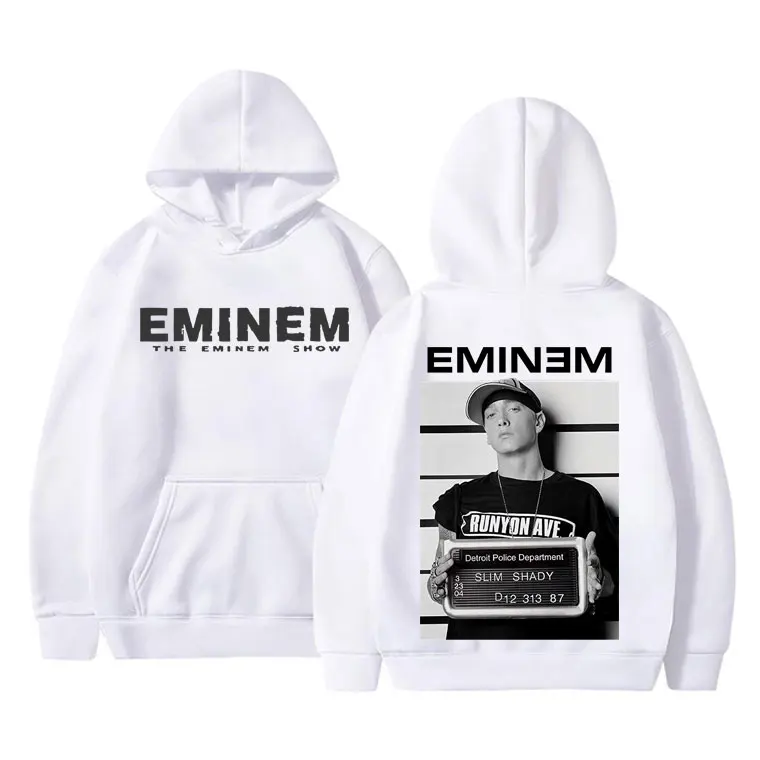 Sudadera con capucha de rapero Eminem Shim Shady Hip Hop para hombres y mujeres, Sudadera con capucha de algodón polar, Tops de moda masculina, ropa de calle Vintage