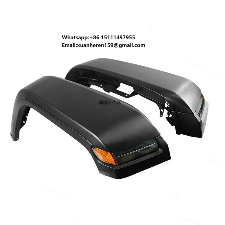 

Front ABS Fender Flare with Lights for 2007-2017 Wrangler JK Replacement-Black Protection