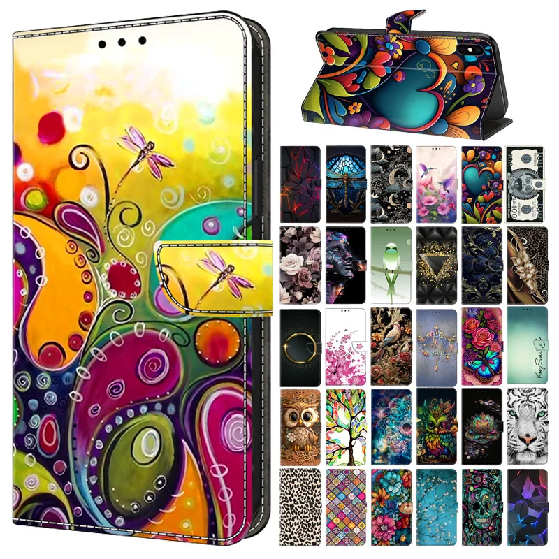 Funda Moto E13 G13 G23 ทาสีกระเป๋าสตางค์สําหรับ Motorola Moto G53 E22 E22i หนังฝาครอบโทรศัพท์ MOTO E32 E32s E30 E40 กรณี coque