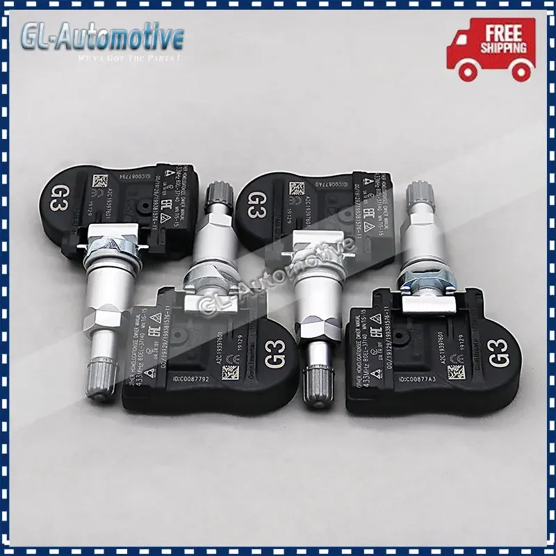 4PCS BDEL37140 TPMS 433MHZ Tire Pressure Sensor for Mazda 2 CX-9 Mazda 3 MX-5 CX-30 CX-5 B-Hatch Mazda 5  BHB637140 Fiat 124