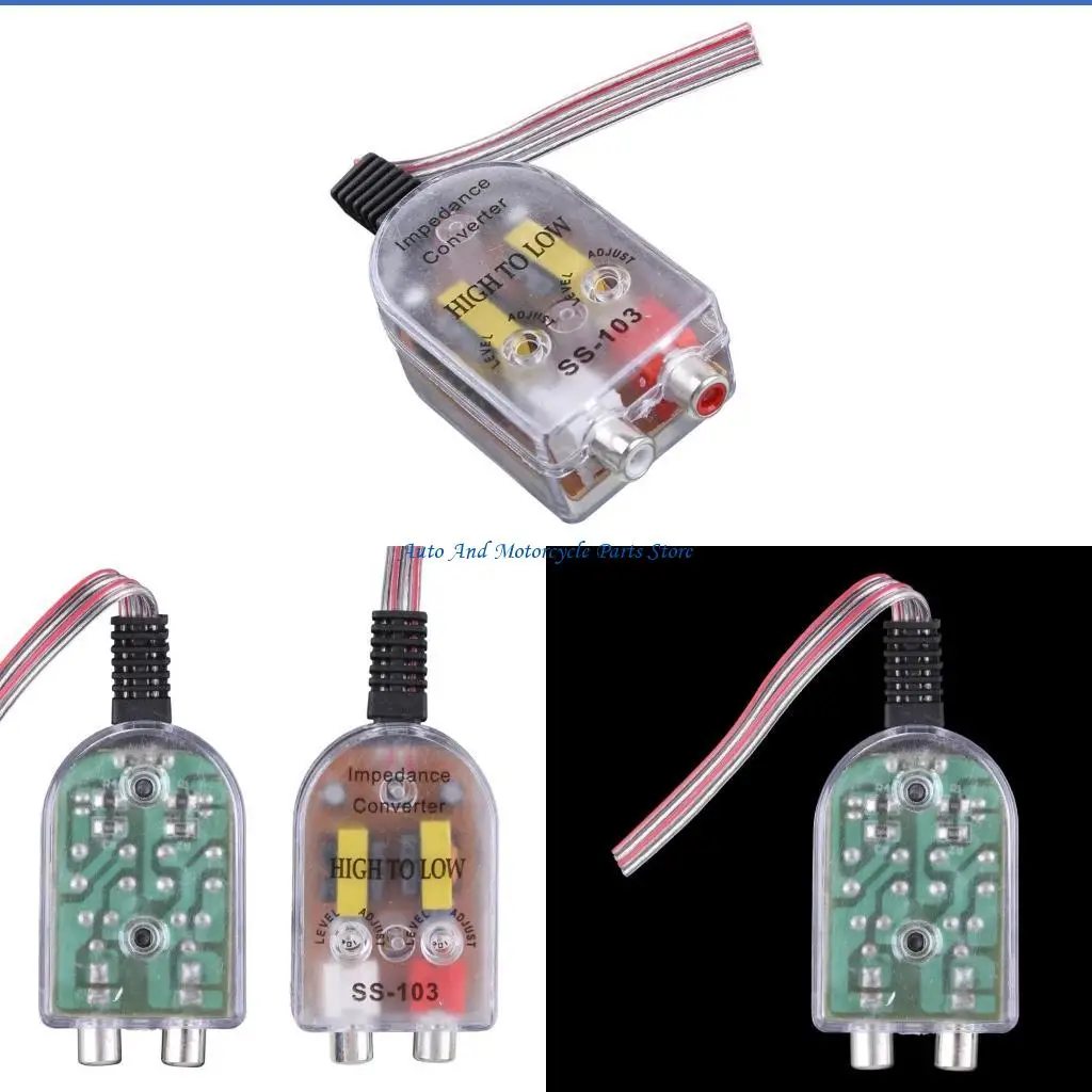 

P9FD Автомобильный динамик RCA Адаптер высокого/низкого уровня Линейный выход Аудио-видео конвертер