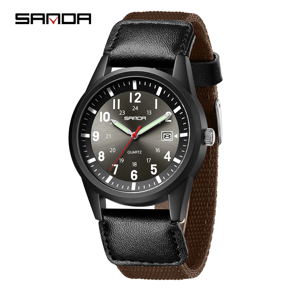 

SANDA SD6313 Men's Outdoor Sports Quartz Watch with Nylon Strap, Lightweight Design Calendar and 50M Waterproof Watch
