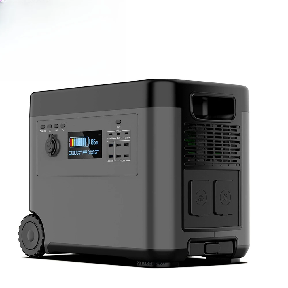 

Hot Sale 2500W Solar Fusion Generator with LiFePO4 Battery and Wireless Charging for Beach Activities