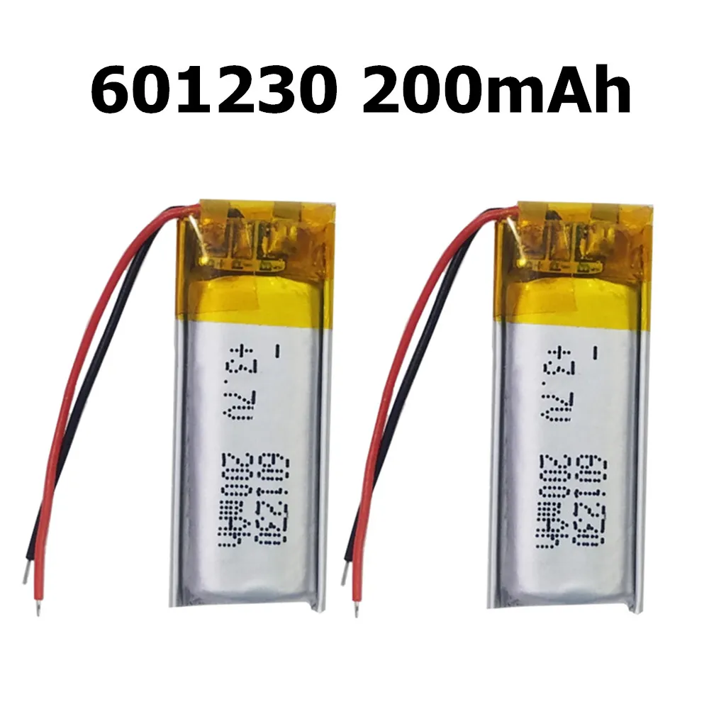 2pcs 301230 401230 501230 601230 701230 3.7V Li-Polymer Battery for Tws Bluetooth Headset Handheld Fan Recorder Pen Walkman MP3