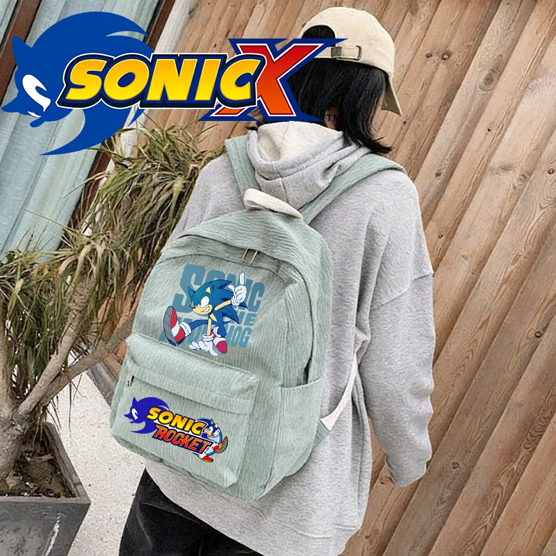 Милый-мультяшный-рюкзак-Соник-2026-года-вельветовый-с-персонажем-аниме-Шэдоу-большой-вместимости-для-повседневного-использования-подарки-модная-одежда-для-активного-отдыха
