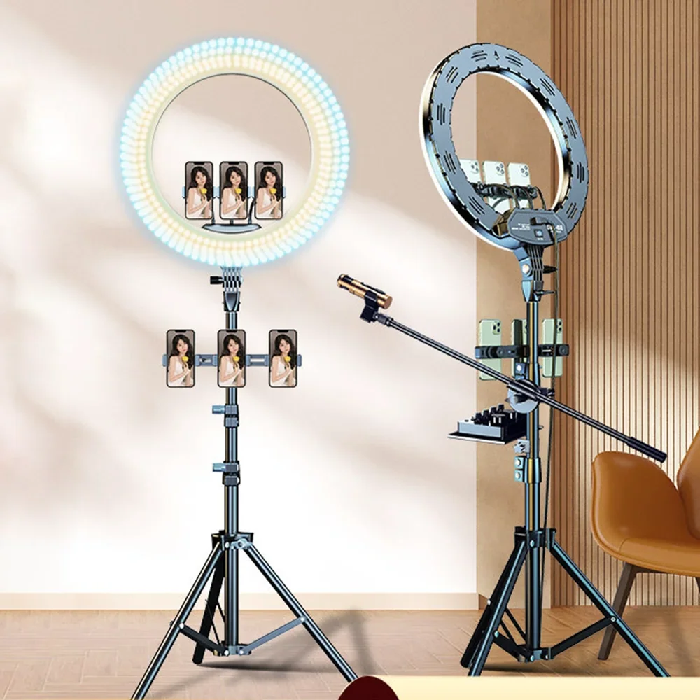 

LED Selfie Ring Light, Video Light, Mobile Phone Stand, Tripod, Anchor Fill Light, Dimmable Beauty and Skin Rejuvenation Light