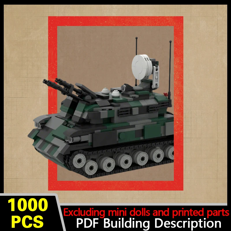 Zu-23-4 Self-Propelled Howitzer Model MOC Building Bricks War Equipment Modular Technology Gifts Holiday Assemble Children Toys