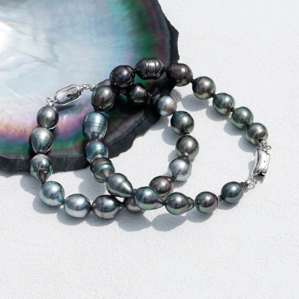 AnuJewel 8-10mm Natural Baroque Black Tahitian Pearl Bracelet  With Cer 925 Sterling Sliver Fine Bracelet Jewelry Wholesale