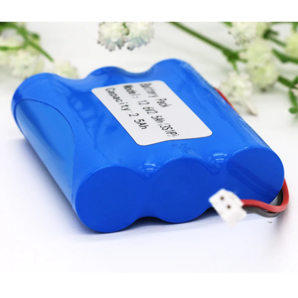 

12V Battery 3S1P 12.6V/11.1V 2500mAh 18650 Lithium-ion Battery Pack with 5A BMS for Backup Power Ups CCTV Camerar Etc