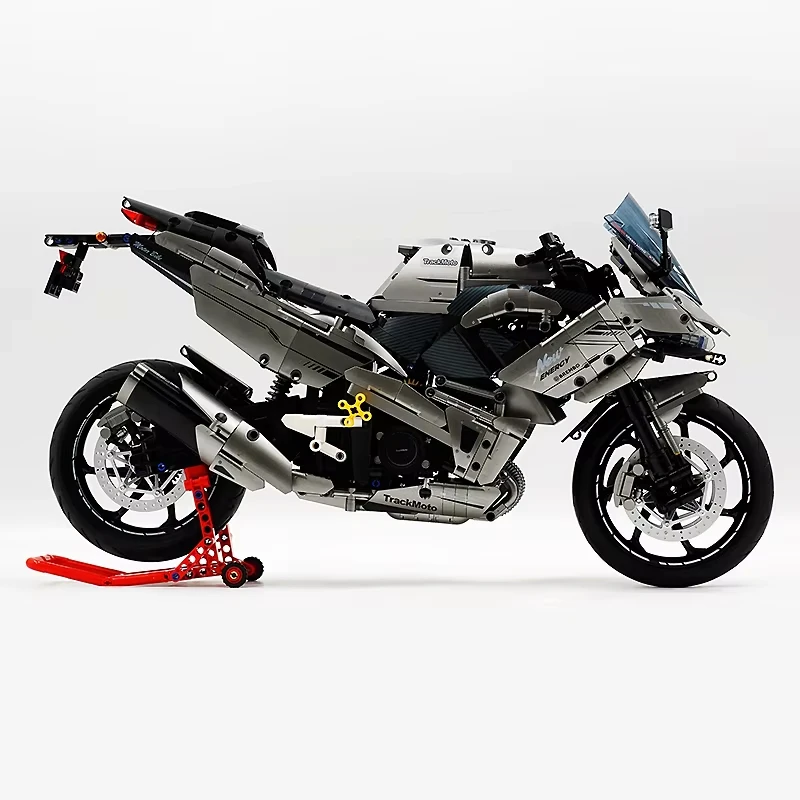 Novo 60525 modelo de motocicleta técnica blocos de construção moc 1:5 esportes moto carro tijolos montagem brinquedo presente natal para meninos crianças