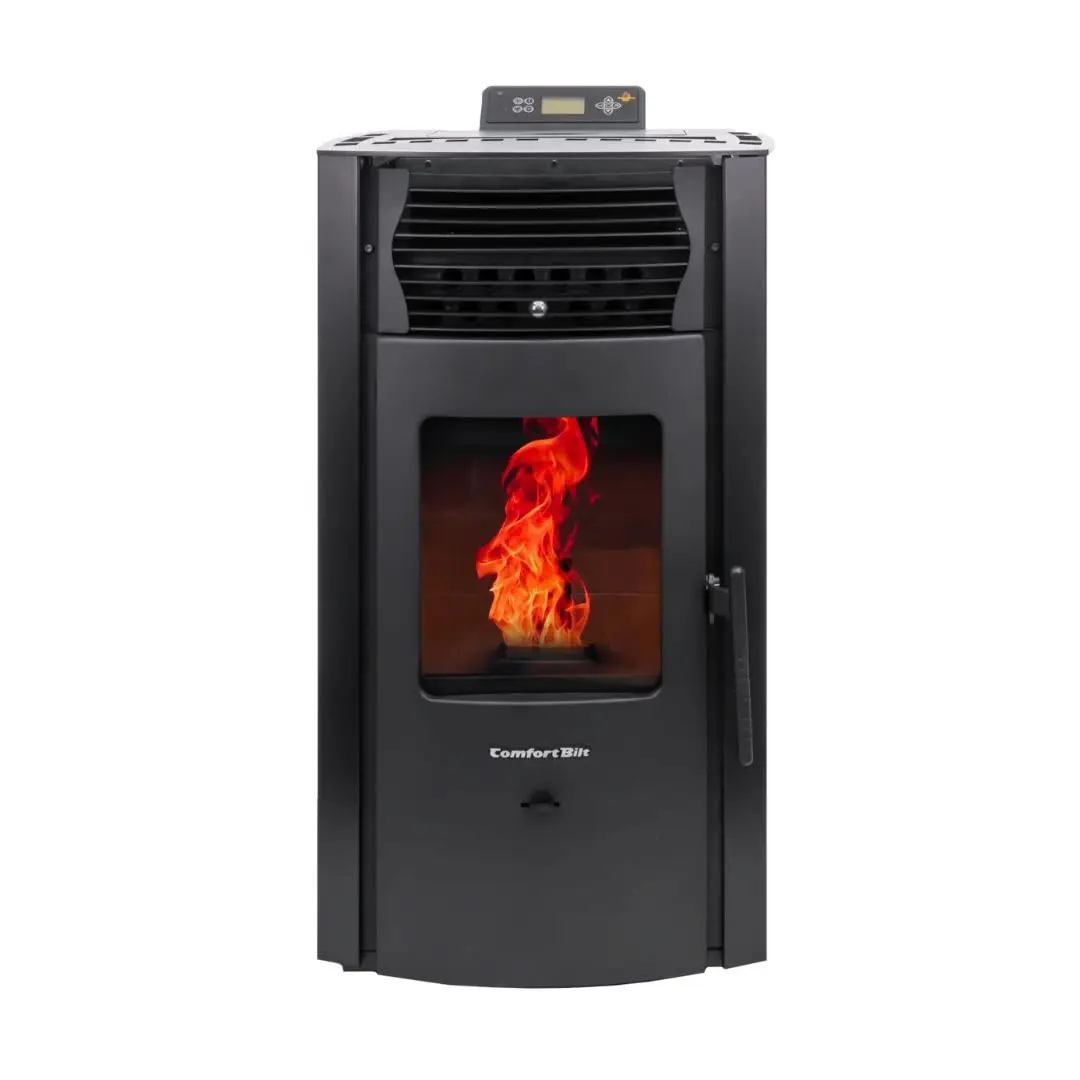 HP50S Pellet Stove, 2,200 sq. ft., 47 lb. Hopper, Black