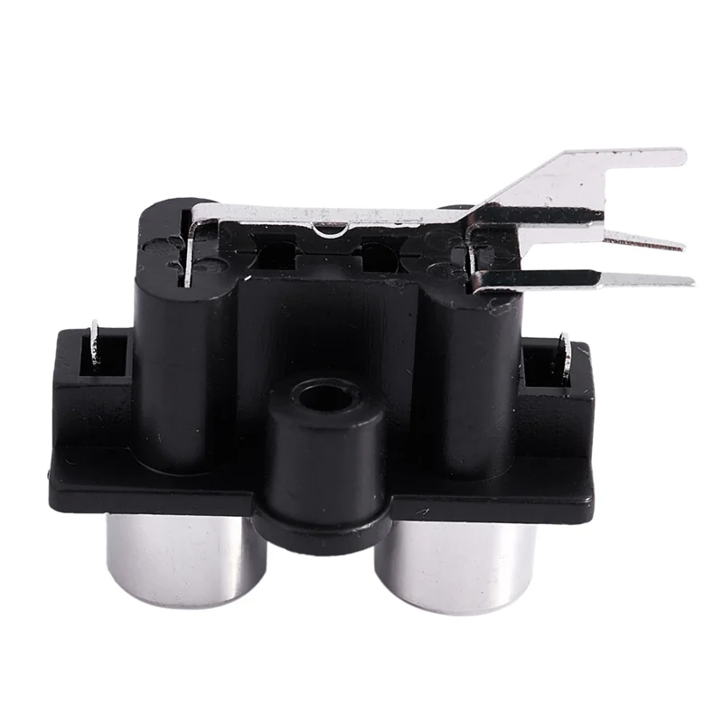 FULL-25Pcs PCB جبل 2 موقف ستيريو الصوت والفيديو جاك RCA موصل سالب