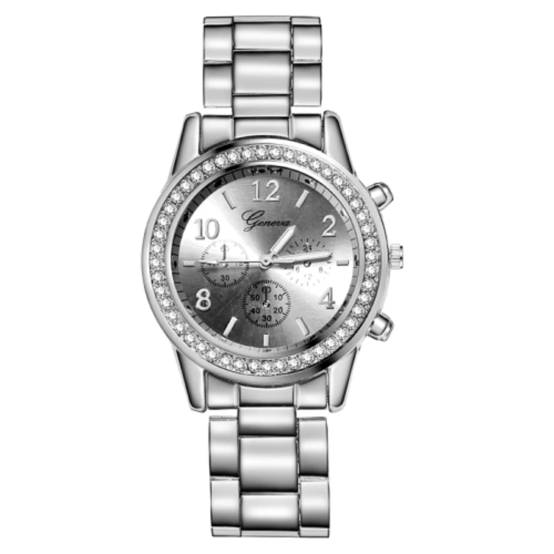 

Business Minimalist Watch with Diamond Inlaid Women's Watch Fashion Alloy Steel Band Women's Watch Relogios Feminino Reloj Mujer