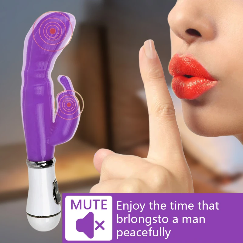 جهاز مساج شخصي حسي 2 في 1 - هزاز متعدد الاستخدامات مقاس 21 سم لتحفيز دقيق مع تصميم مريح وأداء فائق الهدوء