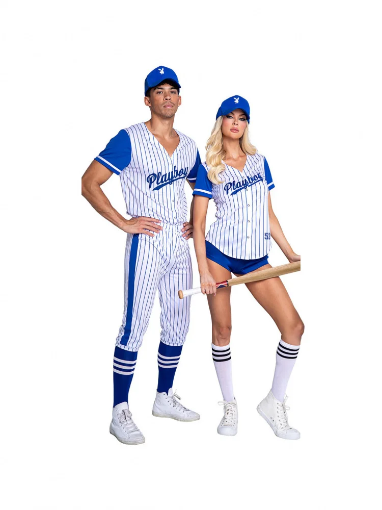 

Halloween Stripe Sport Baseball Uniform Party COSPLAY Cheerleading Outfit Set Stage Performance Men's Costume Polyester