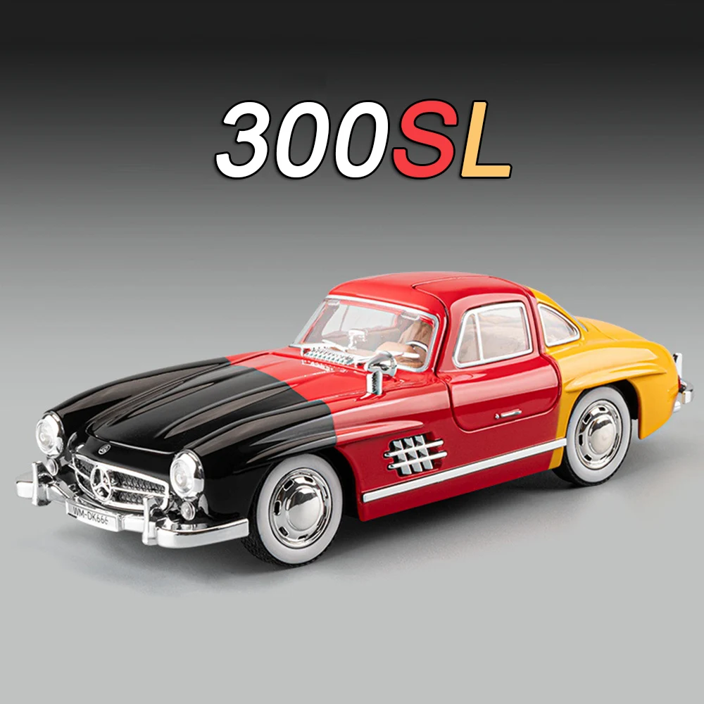 1:22 300SL ランボルギーニ V12 GT 車のおもちゃ 合金モデル ライトとサウンド付き ミニチュア ヴィンテージカー ホイールプルバック式車両 子供 大人向けギフト