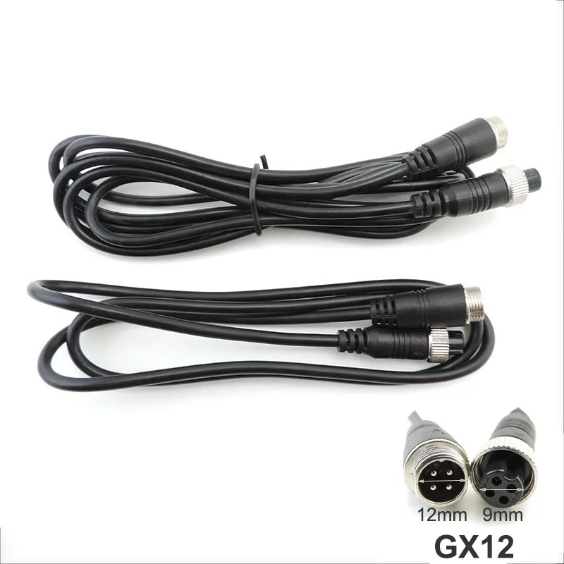 1/2/3/5M4Pin Male to Female Extension Cable GX-12 Aviation Wire Connector for CCTV Camera Security DVR