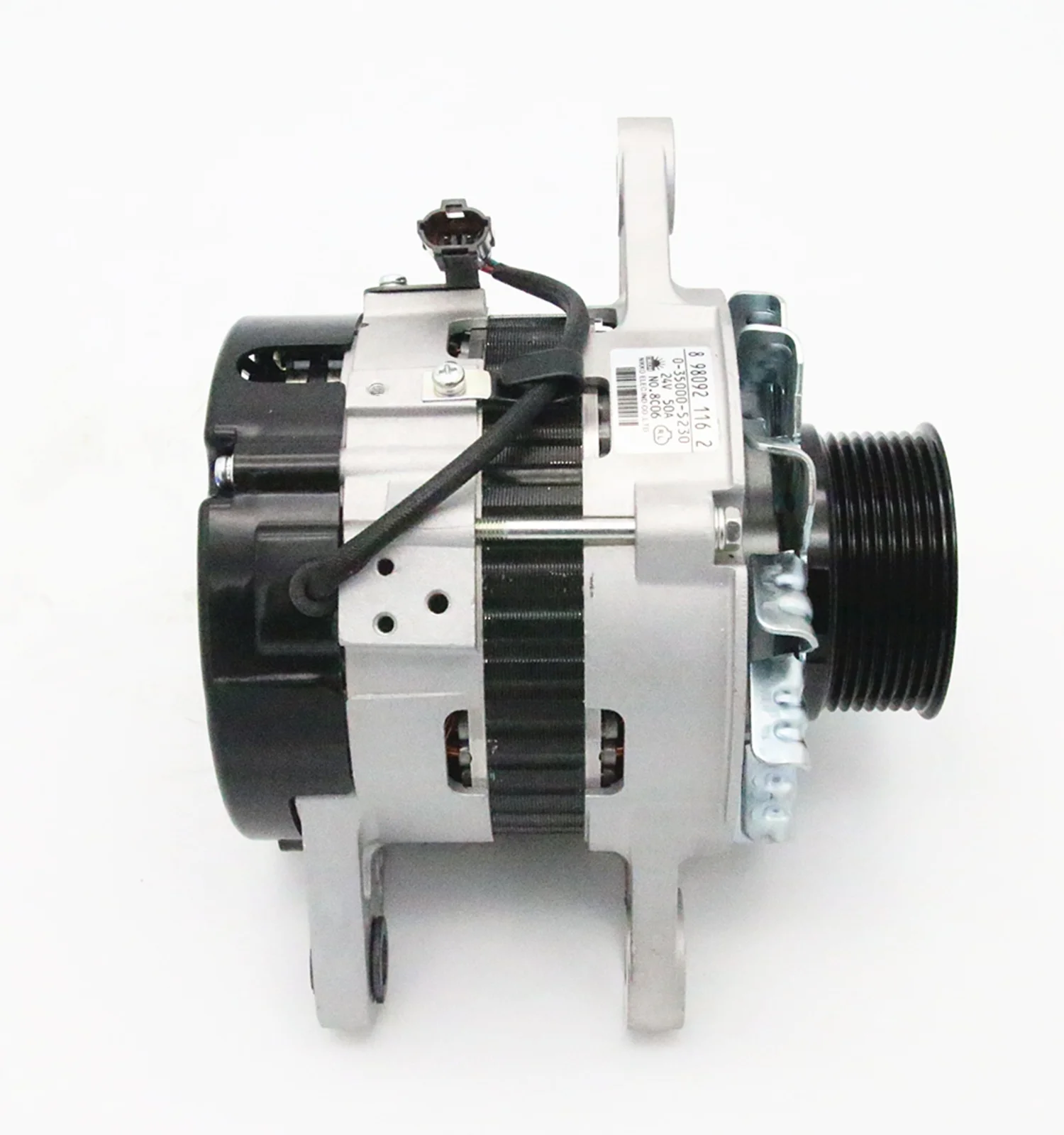 Genuine Original Diesel Engine 4HK1 24V/50A  8-98092116-0 8980921160 Alternator Generator Assembly