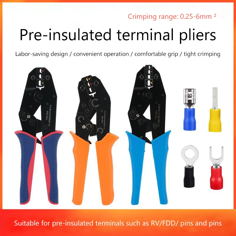 

HS-30J40J ratchet terminal crimping pliers RV SV pre-insulated terminal manual crimping pliers