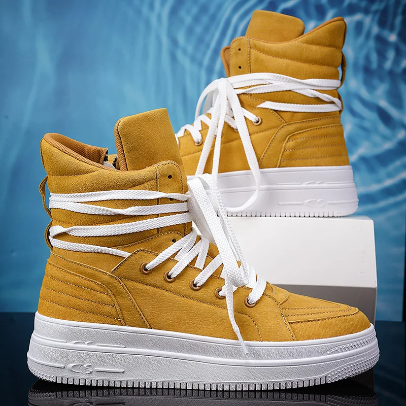 

Высокие туфли для скейтборда для мужчин, модная повседневная мужская обувь на платформе для скейтбординга, уличная обувь в стиле хип-хоп, мужская дизайнерская обувь