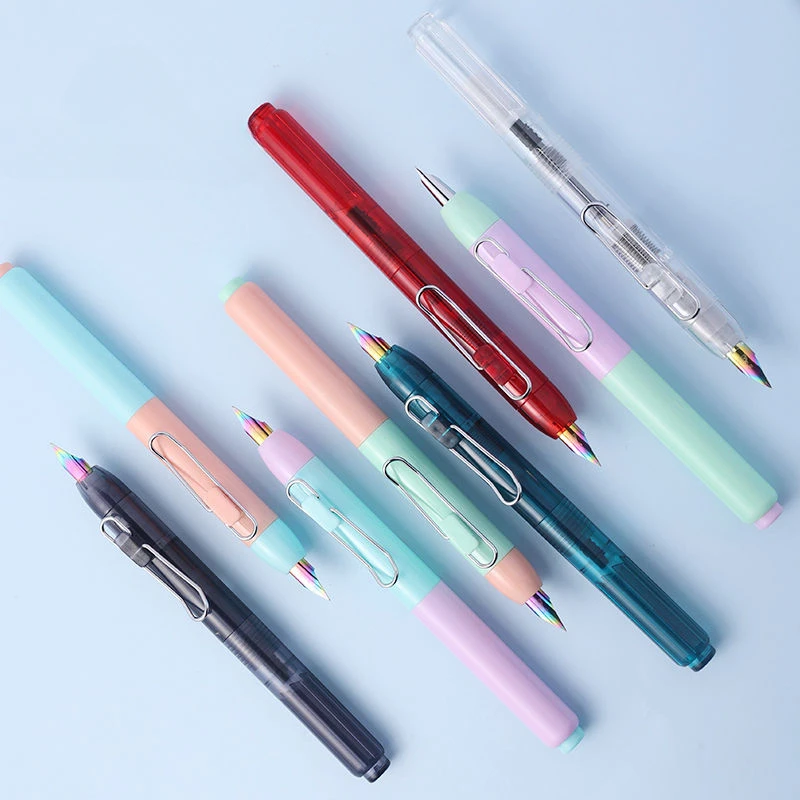 

LANBITOU 3088 Press Fountain Pen EF 0.38mm 0.45mm Nib Ink Pen Office Supplies Change Ink Bladder High Quality Luxury Stationery