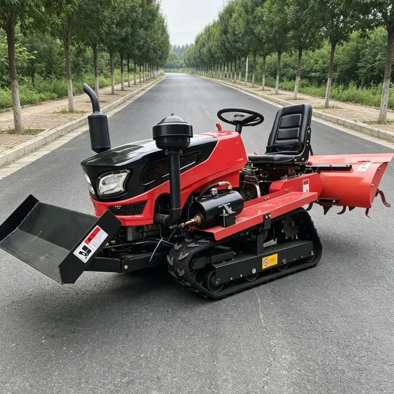 Customized Orchard Ploughing Machine, Crawler Rotary Tractor, Best-selling Mini Tiller for Farm Land Reclamation & Deep Tillage view 3