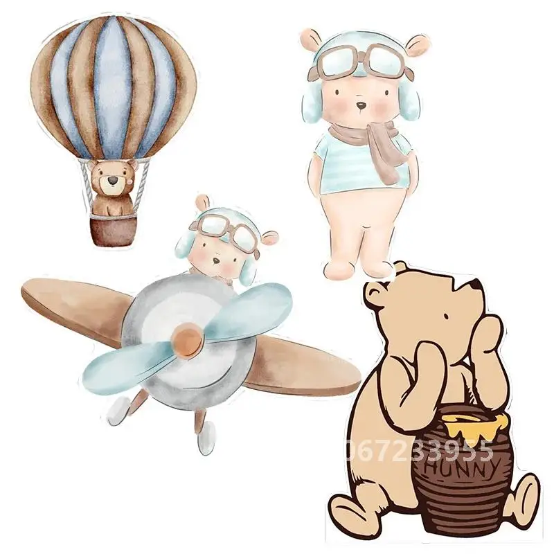 30/60/90cm Cute Bear Foam Board Pilot Bear KT Board Cutouts Birthday Party DIY Decor for Baby Shower Party Background Supplies