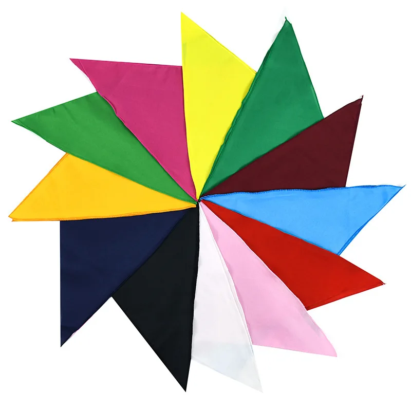 Wholesale Men Women Wedding Party Personalized Headscarf Customized Printed Logo Solid Color Triangle Scarf Dog Cat Bandanas Bib view 4