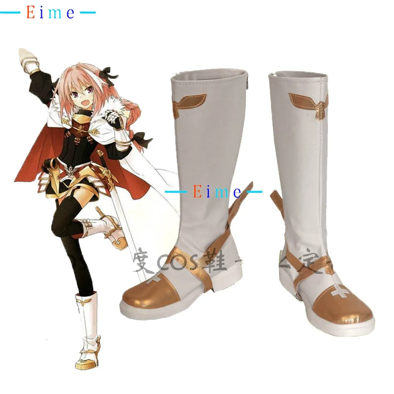 

Astolfo Cosplay Shoes Game Fate Accessories Cosplay Props PU Leather Shoes Halloween Carnival Boots Custom Made