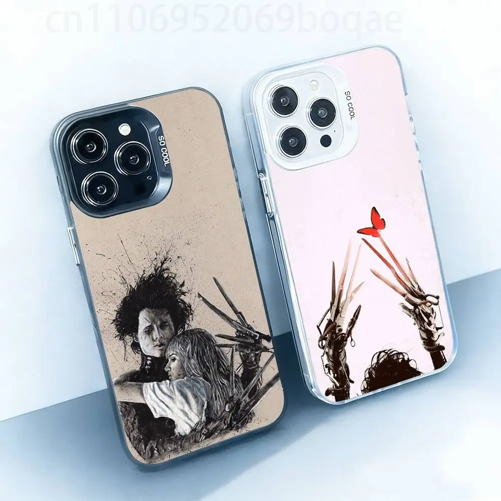 

E-Edward S-Scissorhands Case for iPhone17 16 15 14 13 12 11 Pro Max Plus Air 16E X XR XS Max Hard Shockproof Bumper Cover