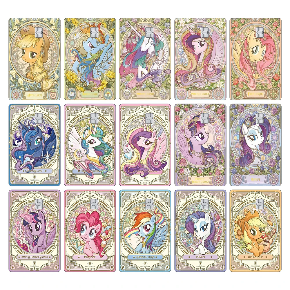 

Cartoon Little Pony Matte Stickers Cute Credit Card Skin Suitable for VISA Bank Cards and Other IC Magnetic Card Women Decorate