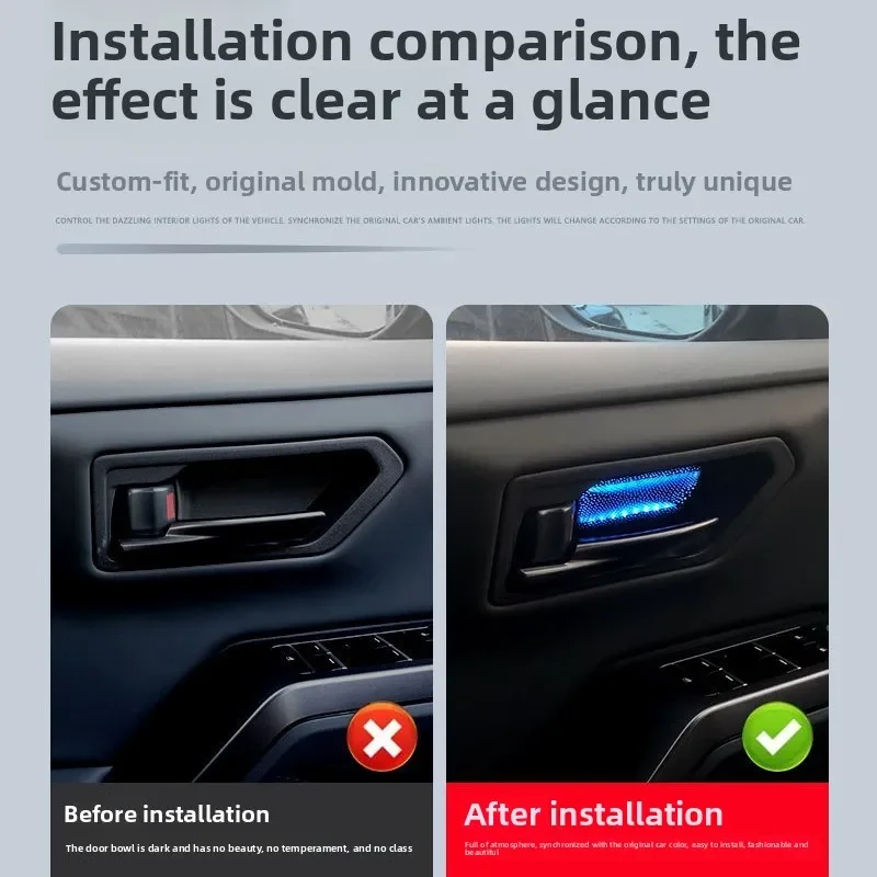 for Toyota RAV4 2026 Car Inner Door Bowl Light Ambient Lights Welcome Atmosphere Lamp Car Interior Decoration Accessories detail image 2